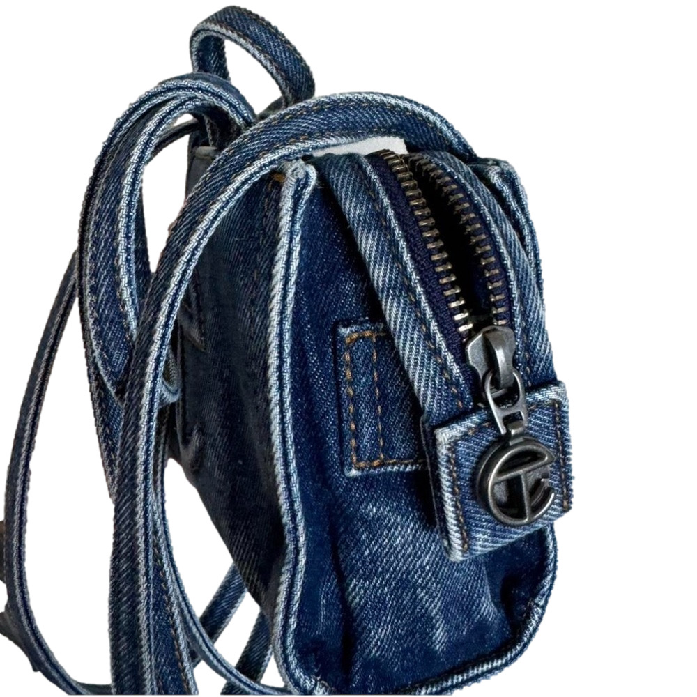 Telfar Denim Mini Shopper Bag - Blue Jean - Picture 6 of 9